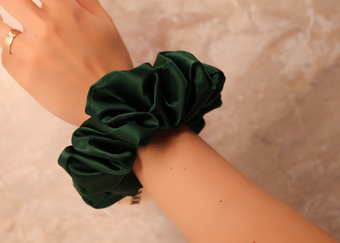 Pure silk scrunchies