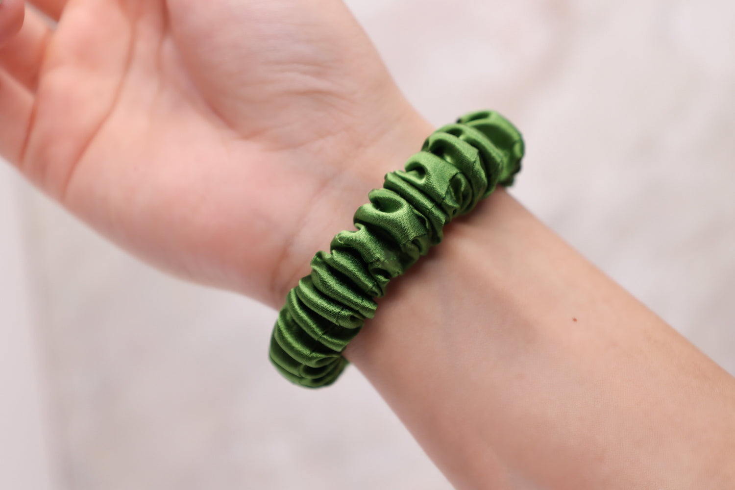 Skinny silk scrunchies