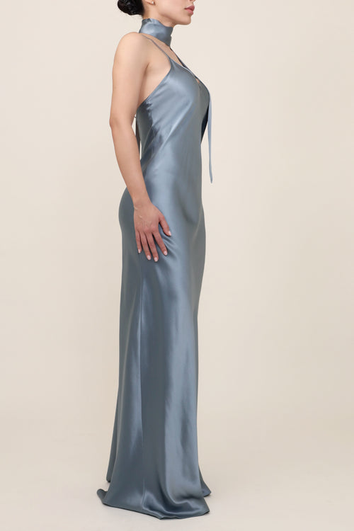 Slip Bias Gown - Light Celestine