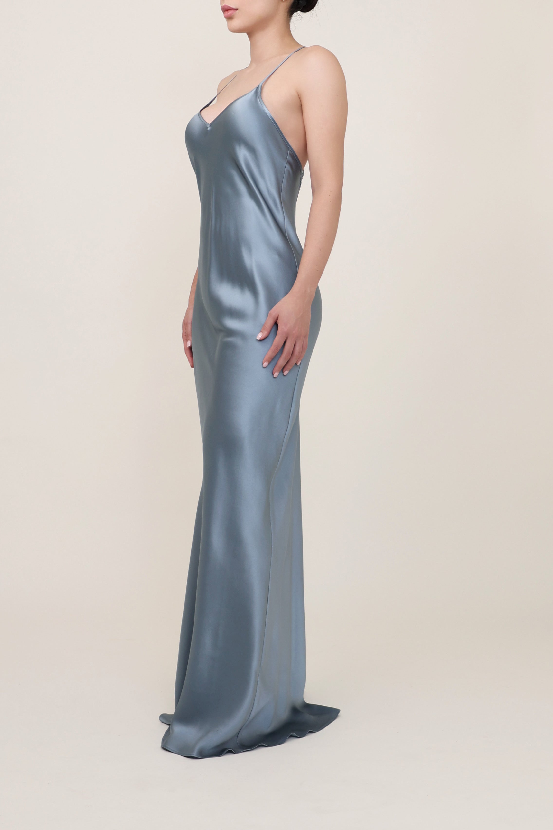 Slip Bias Gown - Light Celestine