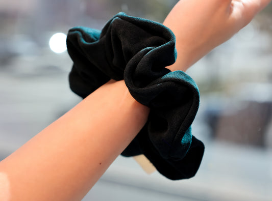 Blue-green suede