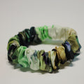 Green floral silk midi scrunchie