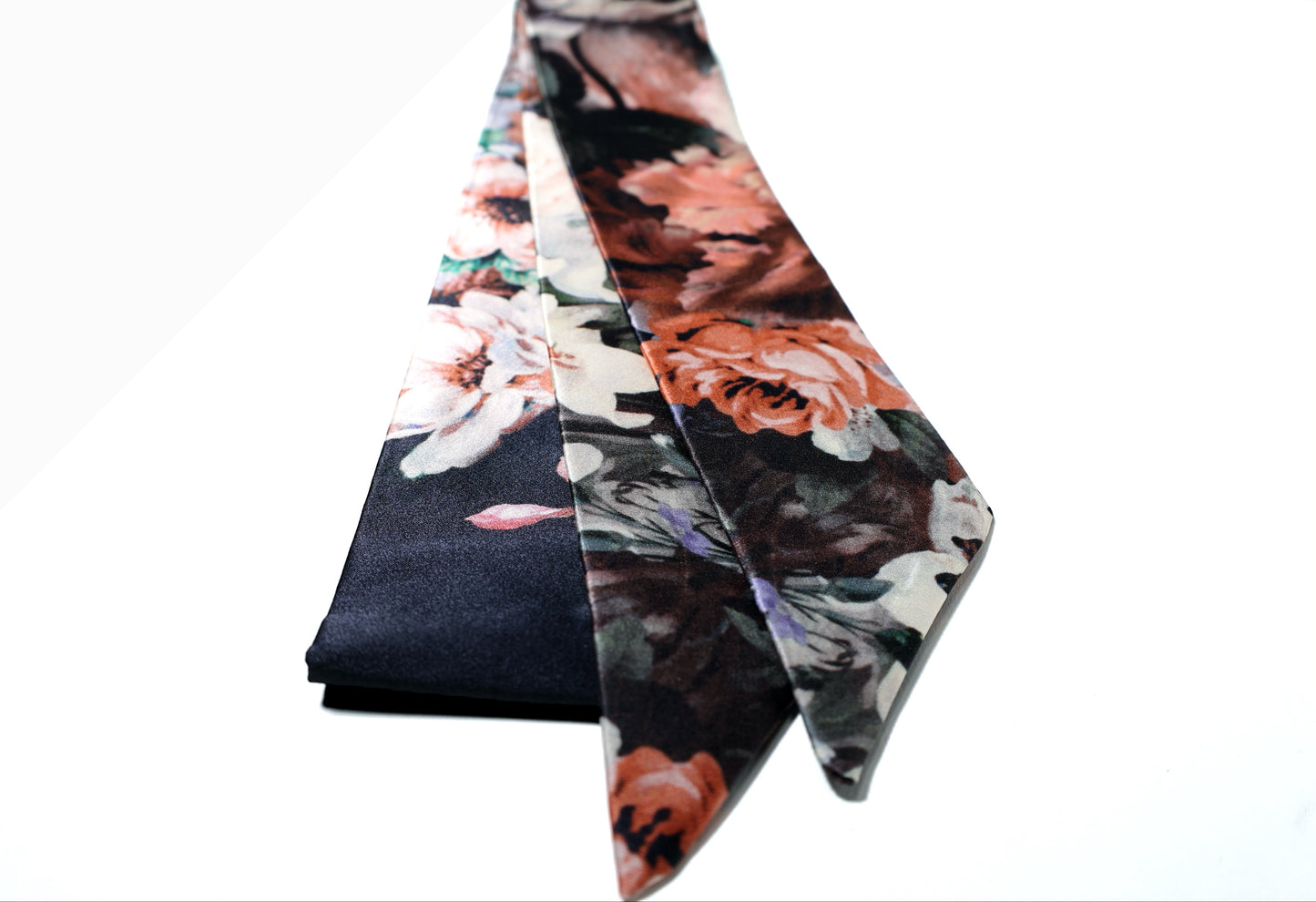 Floral Renaissance skinny silk scarf
