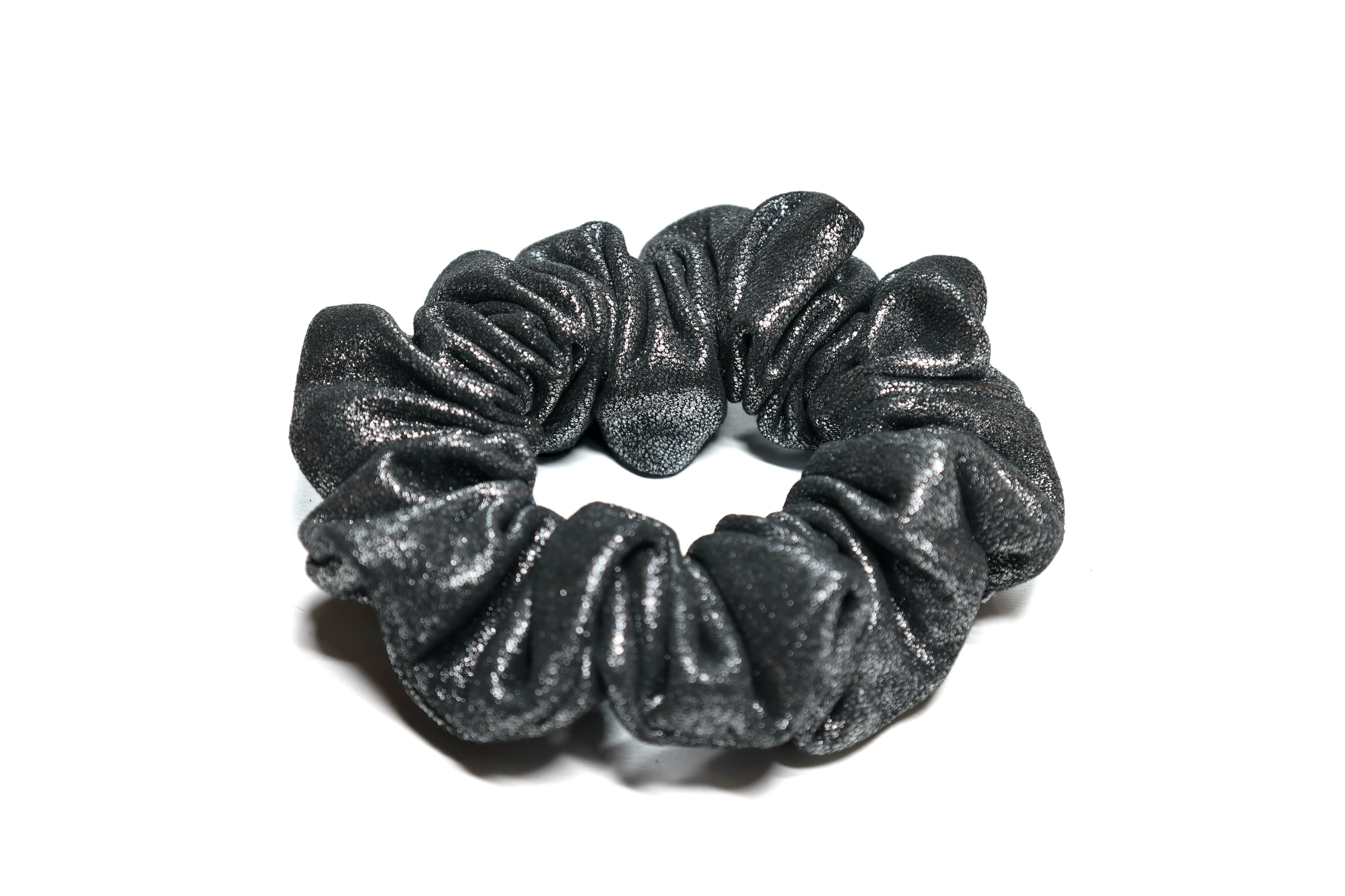 Metallic Silver Leather L