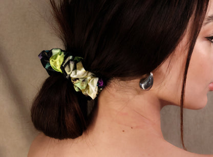 Green Floral Silk XL