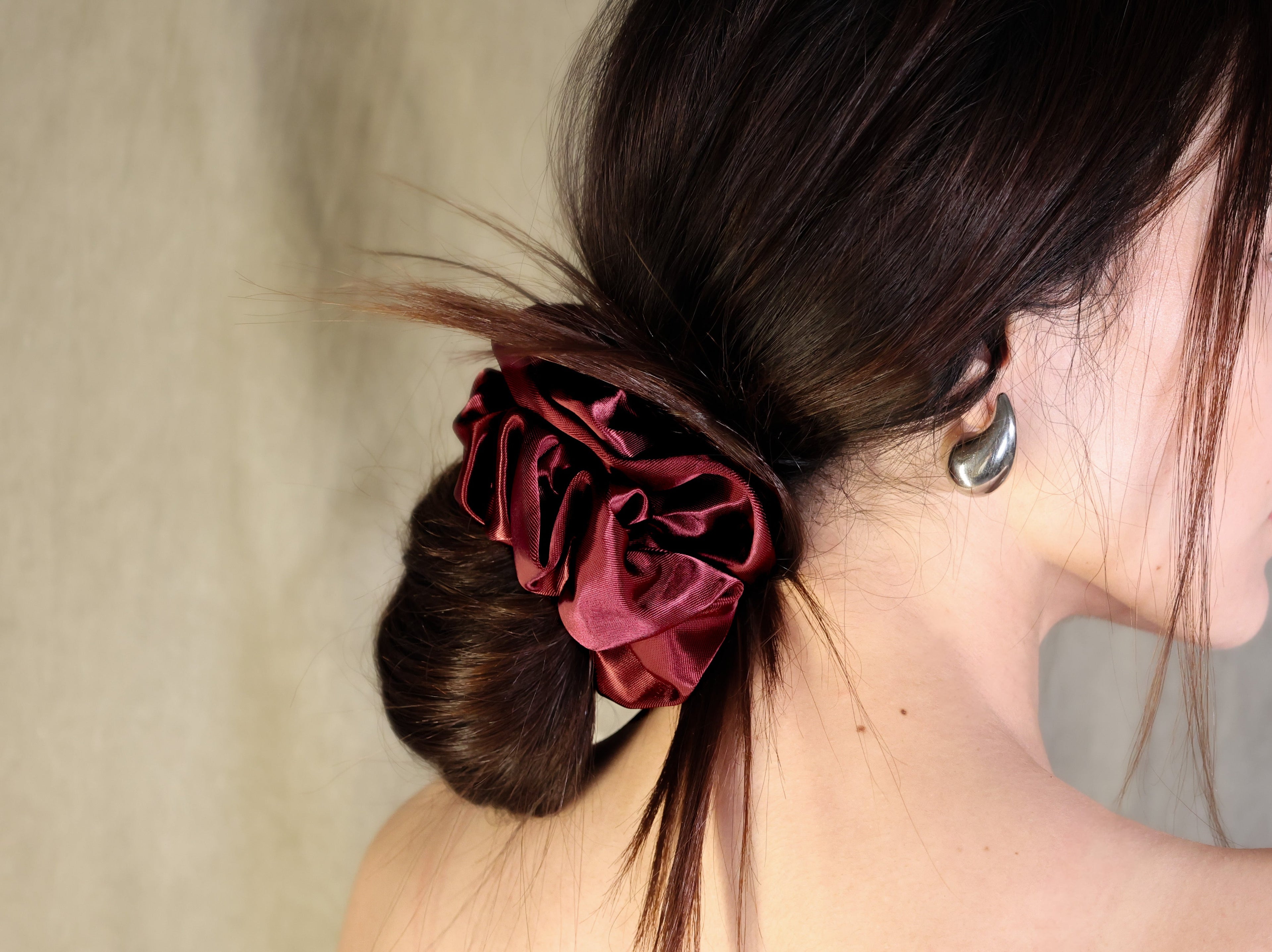 Shiny Oxblood Silk XL